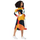 LEDA Vibrant Abstract Midi Dress