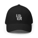 Leda Black Structured Cap with White Logo