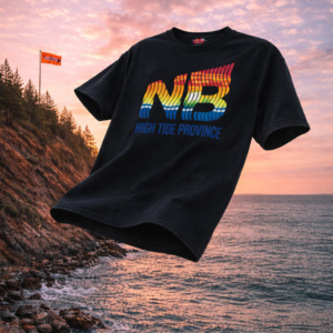 Born of the coast 🌊 The NB High Tide Province Tee captures the movement, colour, and energy of New Brunswick. Limited edition. No restocks. #HighTideProvince #NBPride #CoastalStreetwear #LimitedEditions