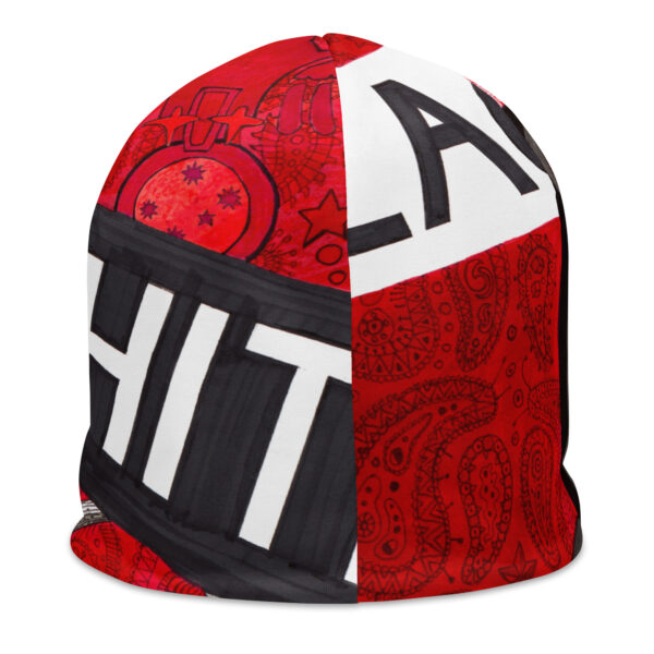Ben Holgate - "Fried Flake"  All-Over Print Beanie - Image 4