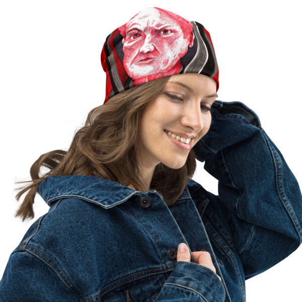 Ben Holgate - "Fried Flake"  All-Over Print Beanie - Image 2