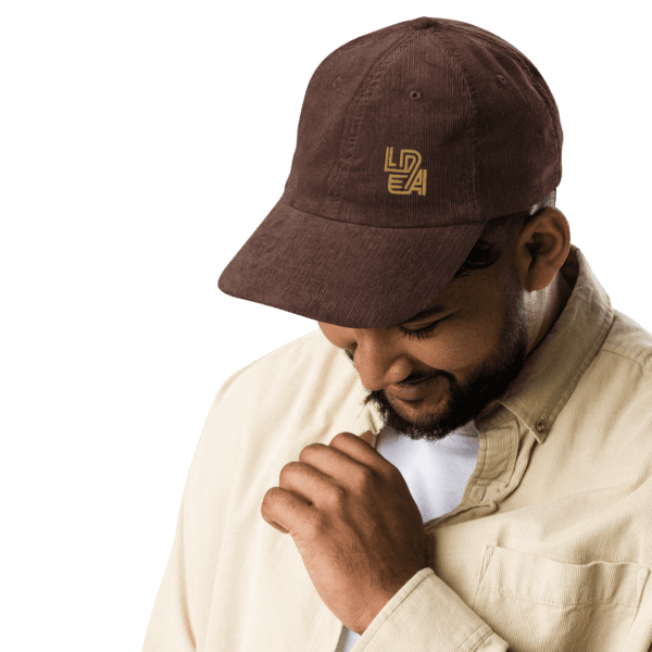 Vintage Brown Corduroy Cap – by LEDA. - Image 3